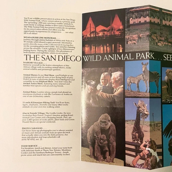 Vintage Lot of 6  San Diego Brochures Park Zoo Hotel Museum Pamphlets - Picture 12 of 16